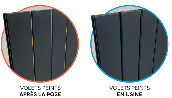 volets en bois laqués et rétractation du bois