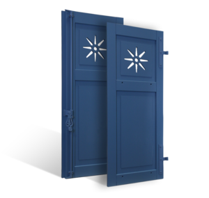 en bois › volets battants persienn&eacute;s Rosace &agrave; panneaux