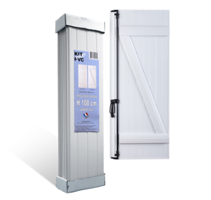 en PVC › Volets en kit &agrave; lames verticales &vert; Pose facile &amp&semi; sur-mesure 24 mm &agrave; barres et &eacute;charpes