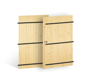 en bois › portes de garage à double vantail 27mm à barres et écharpes